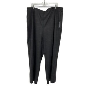 Jones New York JNY‎ Plaid Career Pants Stretch Comfort Pull On Plus Size 2X